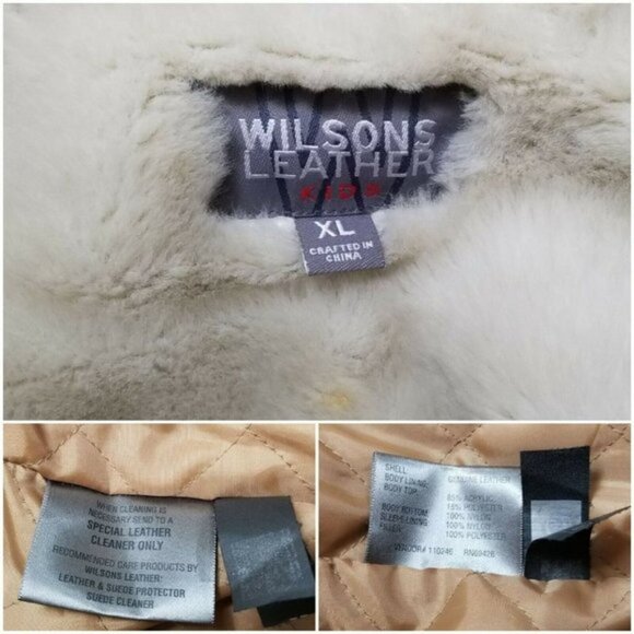 Wilsons Leather Kids suede jacket tan size XL - Picture 9 of 10